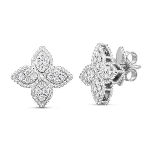 18K WHITE GOLD DIAMOND SMALL EARRING