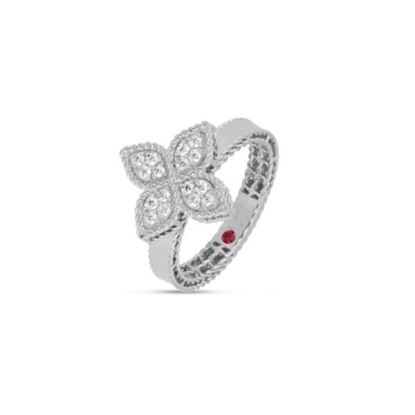 18K WHITE GOLD DIAMOND SMALL RING