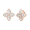 18K ROSE GOLD MOTHER OF PEARL AND DIAMOND EARRING