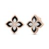 18K ROSE GOLD ONYX AND DIAMOND EARRING
