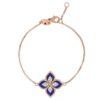 18K ROSE GOLD LAPIS LAZULI AND DIAMOND BRACELET