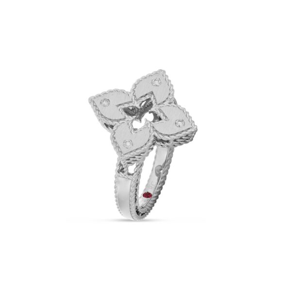 18K WHITE GOLD DIAMOND MEDIUM RING