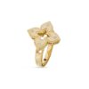 18K YELLOW GOLD DIAMOND MEDIUM RING