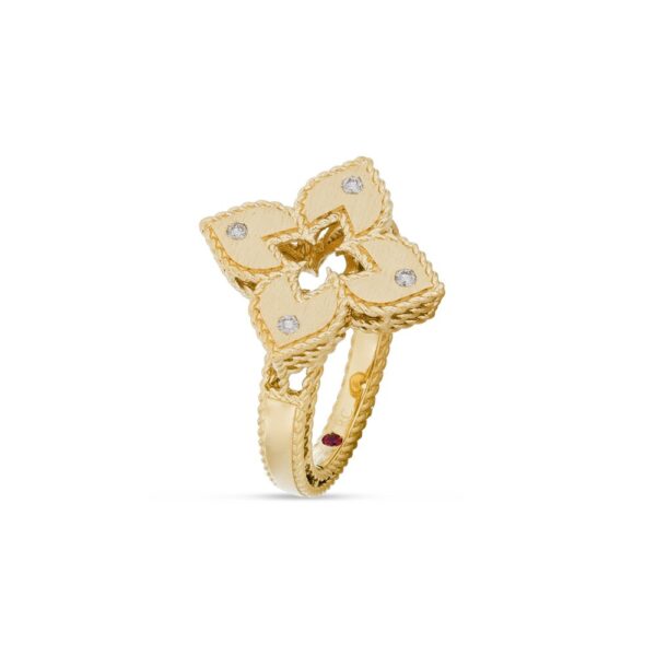 18K YELLOW GOLD DIAMOND MEDIUM RING