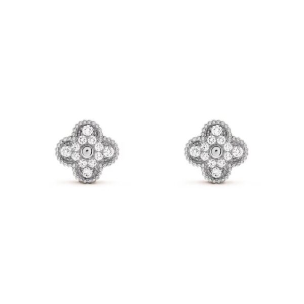 18K WHITE GOLD 15MM DIAMOND EARRING