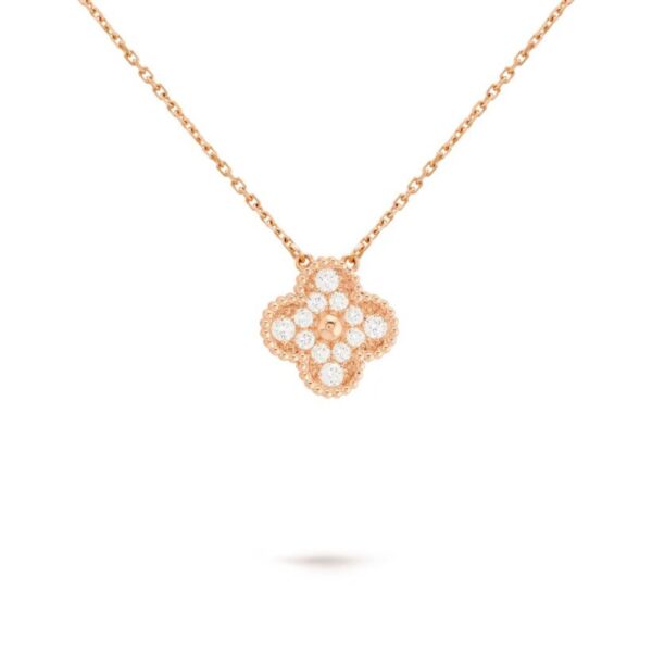 18K ROSE GOLD 15MM DIAMOND NECKLACE