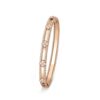 18K ROSE GOLD CLOVER THIN DIAMOND BANGLE