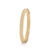 18K YELLOW GOLD 1 ROW DIAMOND BANGLE