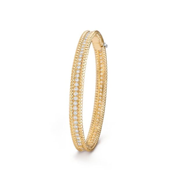 18K YELLOW GOLD 1 ROW DIAMOND BRACELET