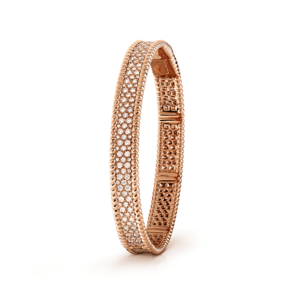 18K YELLOW GOLD 3 ROWS DIAMOND BRACELET