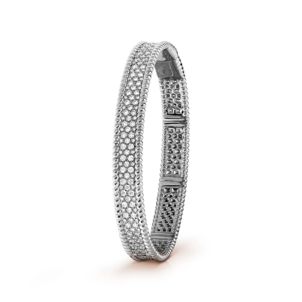 18K WHITE GOLD 3 ROWS DIAMOND BRACELET