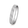 18K WHITE GOLD 5 ROWS DIAMOND BANGLE