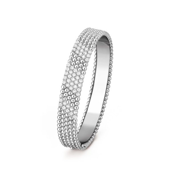18K WHITE GOLD 5 ROWS DIAMOND BRACELET