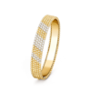 18K YELLOW GOLD 5 ROWS DIAMOND BANGLE