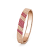 18K ROSE GOLD 5 ROWS RUBY BANGLE