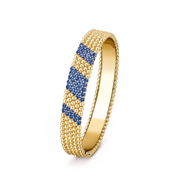 18K YELLOW GOLD 5 ROWS SAPPHIRE BRACELET