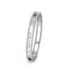 18K WHITE GOLD SIGNATURE BANGLE