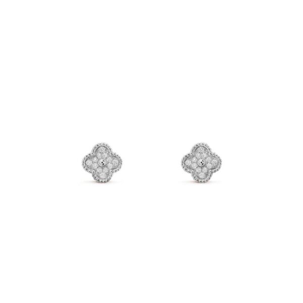 18K WHITE GOLD DIAMOND MINI EARRING