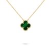 18K YELLOW GOLD 15MM MALACHITE NECKLACE