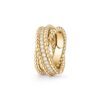 18K YELLOW GOLD DIAMOND DUO RING