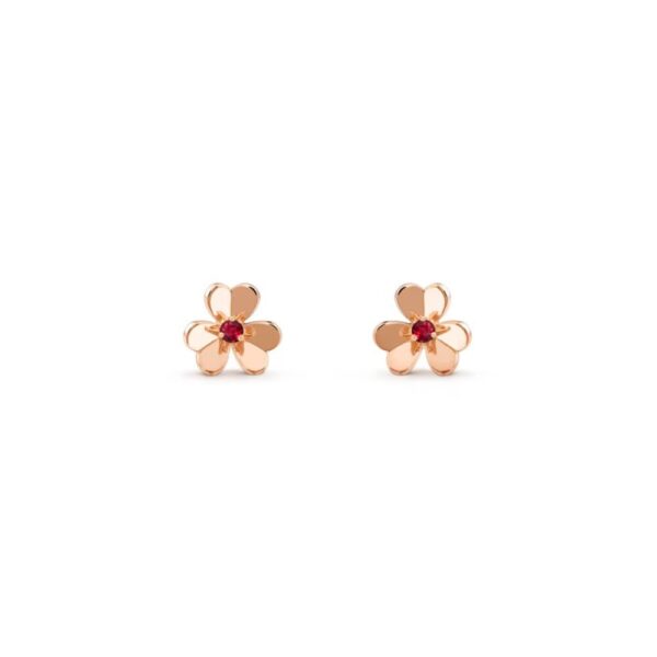 18K ROSE GOLD RUBY MINI EARRING