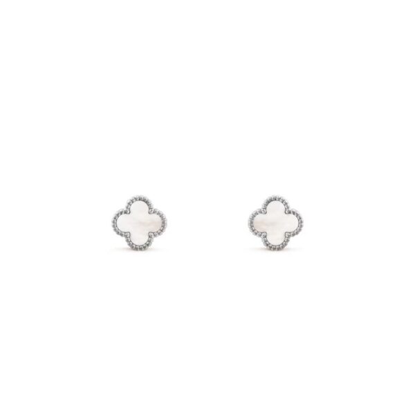18K WHITE GOLD MOTHER OF PEARL MINI EARRING