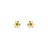 18K YELLOW GOLD EMERALD MINI EARRING