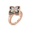 18K ROSE GOLD ONYX AND DIAMOND MEDIUM RING