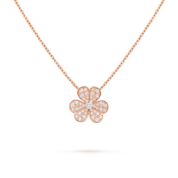 18K ROSE GOLD PAVE DIAMOND SMALL NECKLACE