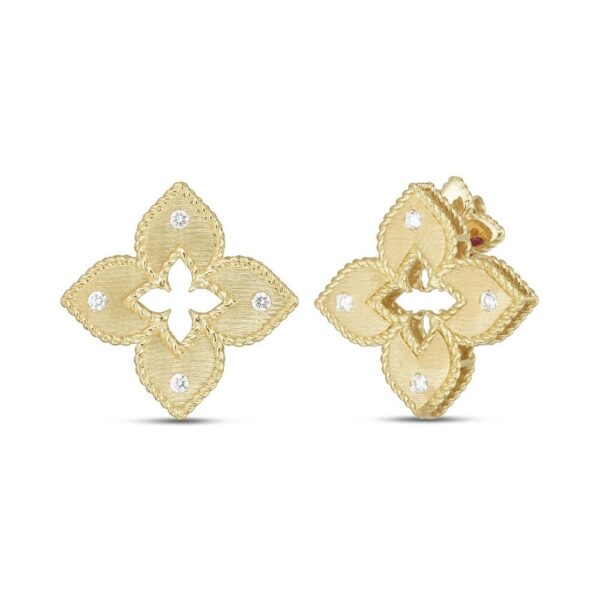 18K YELLOW GOLD DIAMOND MEDIUM EARRING