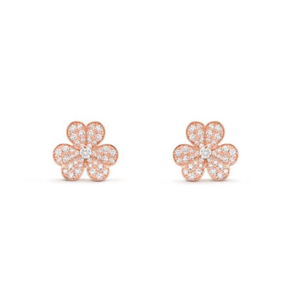 18K ROSE GOLD PAVE DIAMOND SMALL EARRING