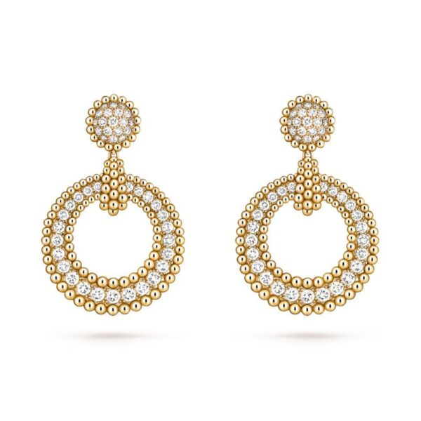 18K YELLOW GOLD DIAMOND EARRING