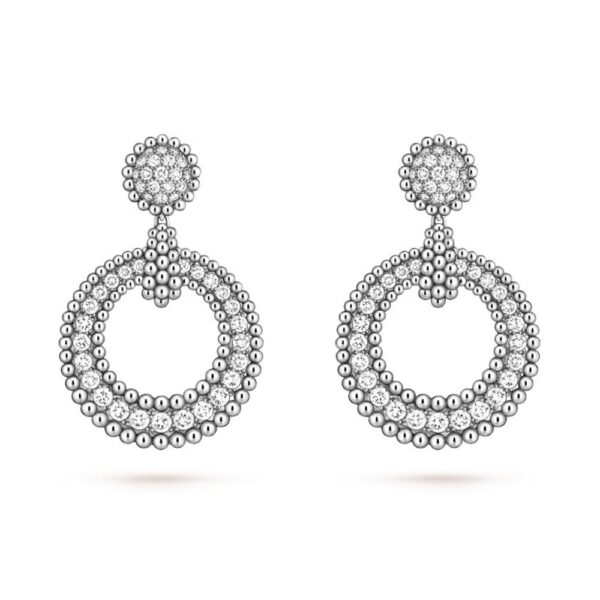 18K WHITE GOLD DIAMOND EARRING
