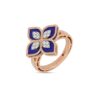18K ROSE GOLD LAPIS LAZULI AND DIAMOND MEDIUM RING