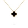 18K YELLOW GOLD 15MM ONYX NECKLACE