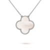 18K WHITE GOLD MOTHER OF PEARL NECKLACE