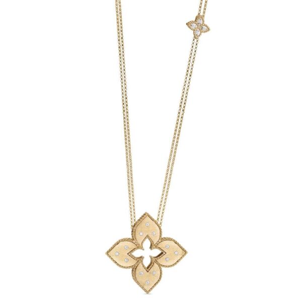 18K YELLOW GOLD DIAMOND 34MM NECKLACE