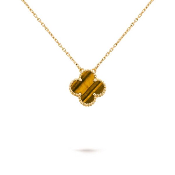 18K YELLOW GOLD 15MM TIGER'S EYE NECKLACE