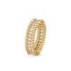 18K YELLOW GOLD 1 ROW DIAMOND RING