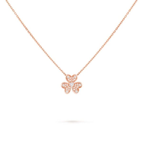 18K ROSE GOLD PAVE DIAMOND MINI NECKLACE