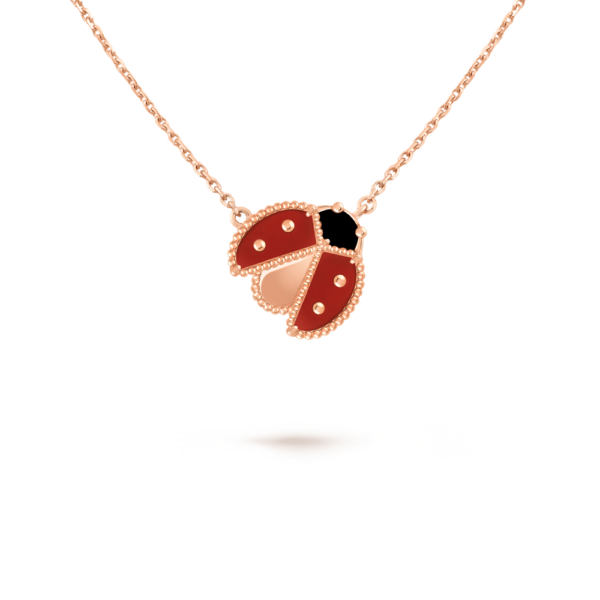 18K ROSE GOLD CARNELIAN AND ONYX NECKLACE