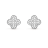 18K WHITE GOLD 20MM DIAMOND EARRING