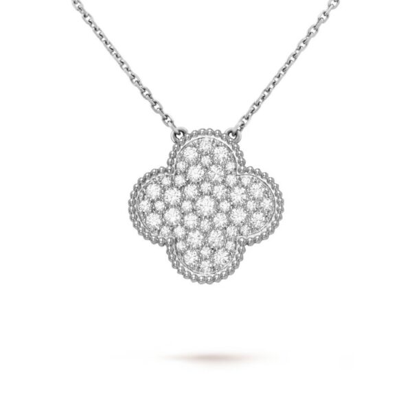 18K WHITE GOLD DIAMOND NECKLACE
