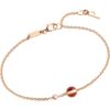 18K ROSE GOLD CARNELIAN AND DIAMOND BRACELET