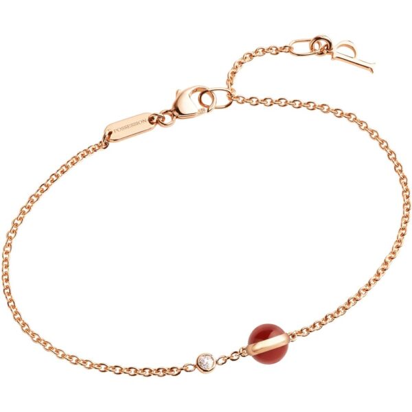 1d060b914398960400134f5747459415afa4f39d 18K ROSE GOLD CARNELIAN AND DIAMOND BRACELET
