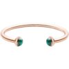 18K ROSE GOLD MALACHITE AND DIAMOND BANGLE