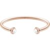 18K ROSE GOLD MOTHER OF PEARL AND DIAMOND BANGLE