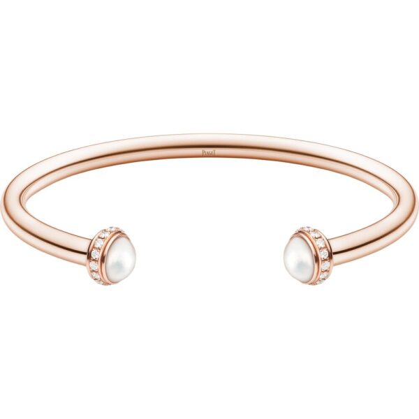 33ba387b6685f979c8f3a8eb8920747253a4ff48 18K ROSE GOLD MOTHER OF PEARL AND DIAMOND BANGLE