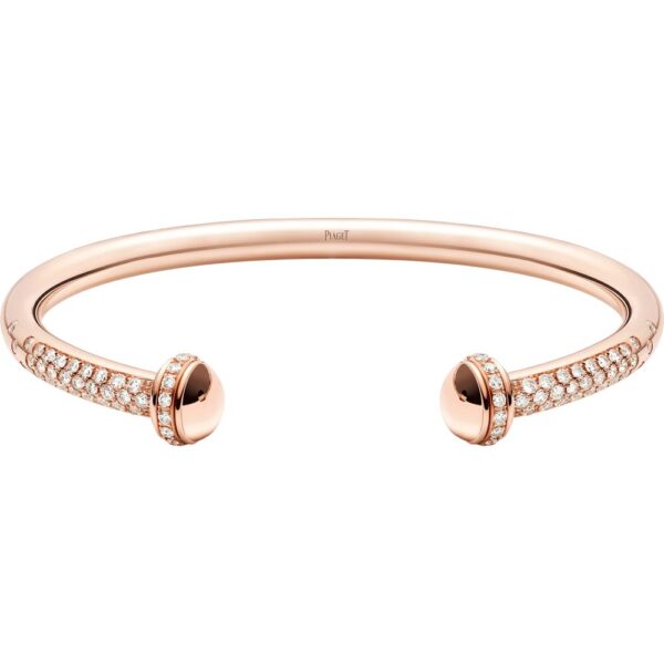 6afafb378c5003962c105a2a8ac1ae11592b0489 18K ROSE GOLD PAVE DIAMOND BANGLE
