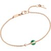 18K ROSE GOLD MALACHITE AND DIAMOND BRACELET